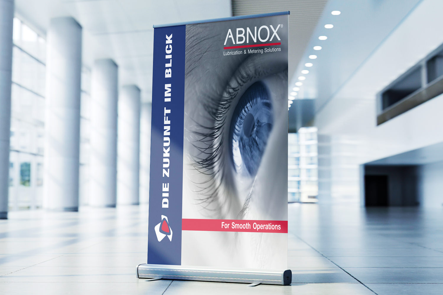 ABNOX – Die Zukunft im Blick | ABNOX AG | Messe Roll-Up